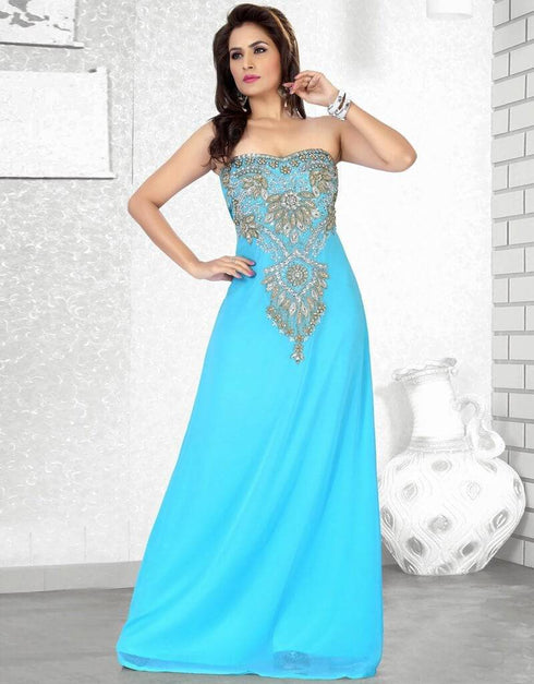 Decorative Faux Georgette Designer Fustan